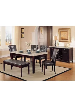 Yeah Depot Danville Side Chair (Set-2) in Espresso PU & Walnut -US Luxury Inn Sales 2023 Belk 450
