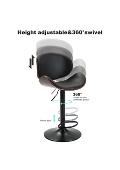 Yeah Depot Bentwood Adjustable Bar Stools , Upholstered Swivel Barstool, Mix color -US Luxury Inn Sales 2023 Belk 464