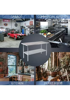 Yeah Depot Stainless Steel Work Table for Prep & Work 24 x 60 Inches Heavy Duty Table -US Luxury Inn Sales 2023 Belk 488