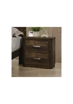 Yeah Depot Elettra Nightstand, Rustic Walnut