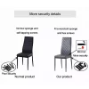 Yeah Depot Black modern minimalist dining chair fireproof leather sprayed metal pipe diamond
