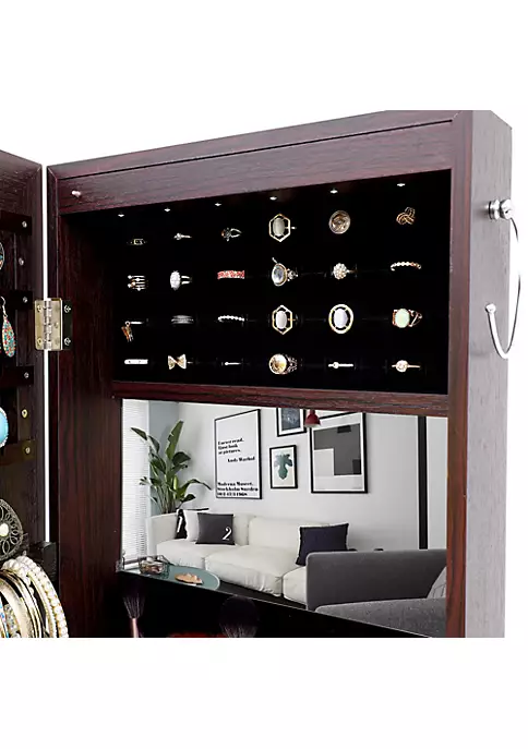 Yeah Depot Fashion Simple Jewelry Storage Mirror Cabinet With LED Lights,For Living Room Or Bedroom 4 Yeah Depot Fashion Simple Jewelry Storage Mirror Cabinet With LED Lights,For Living Room Or Bedroom - Image 2