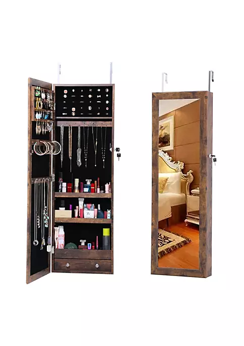 Yeah Depot Fashion Simple Jewelry Storage Mirror Cabinet Can Be Hung On The Door Or Wall ART 3 Yeah Depot Fashion Simple Jewelry Storage Mirror Cabinet Can Be Hung On The Door Or Wall ART
