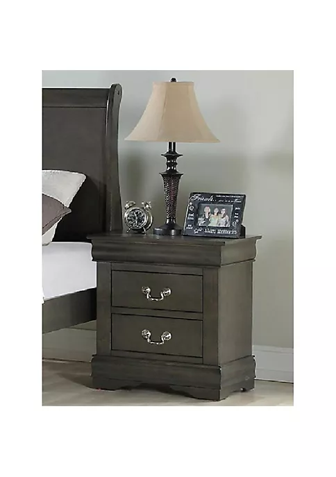 Yeah Depot Louis Philippe Nightstand in Dark Gray 2 Yeah Depot Louis Philippe Nightstand in Dark Gray