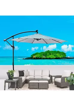 Yeah Depot 10 ft Outdoor Patio Umbrella Solar Powered LED Lighted Sun Shade Market Waterproof -US Luxury Inn Sales 2023 Belk 557