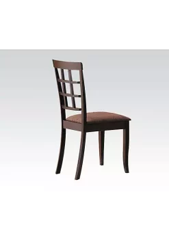 Yeah Depot Cardiff Side Chair (Set-2) in Dark Brown Microfiber & Espresso -US Luxury Inn Sales 2023 Belk 562