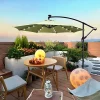 Yeah Depot 10 ft Outdoor Patio Umbrella Solar Powered LED Lighted Sun Shade Market Waterproof