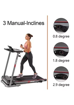 Yeah Depot Folding Treadmill for Home with Desk - 2.5HP Compact Electric Treadmill for Running and Walking Foldable Portable Running Machine for Small Spaces Workout, 265LBS Weight Capacity