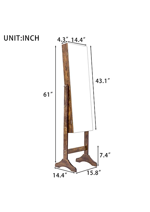 Yeah Depot Fashion Simple Jewelry Storage Mirror Cabinet With LED Lights,For Living Room Or Bedroom 3 Yeah Depot Fashion Simple Jewelry Storage Mirror Cabinet With LED Lights,For Living Room Or Bedroom