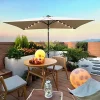 Yeah Depot 10 x 6.5t Rectangular Patio Solar LED Lighted Outdoor Umbrellas with Crank -US Luxury Inn Sales 2023 Belk 609
