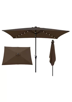 Yeah Depot 10 x 6.5t Rectangular Patio Umbrella Solar LED Lighted Outdoor Market Table