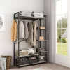 Yeah Depot JHX Free-Standing Closet Organizer with Storage Box & Side Hook, Portable Garment Rack with 6 Shelves and Hanging Rod, Black Metal Frame&Rustic Board Finish, Hanging Closet Shelves(Light Ivory). 1 Yeah Depot JHX Free-Standing Closet Organizer with Storage Box & Side Hook, Portable Garment Rack with 6 Shelves and Hanging Rod, Black Metal Frame&Rustic Board Finish, Hanging Closet Shelves(Light Ivory). -US Luxury Inn Sales 2023 Belk 62