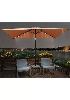 Yeah Depot 10 x 6.5ft Rectangular Patio Umbrella Outdoor Market Umbrellas with Crank
