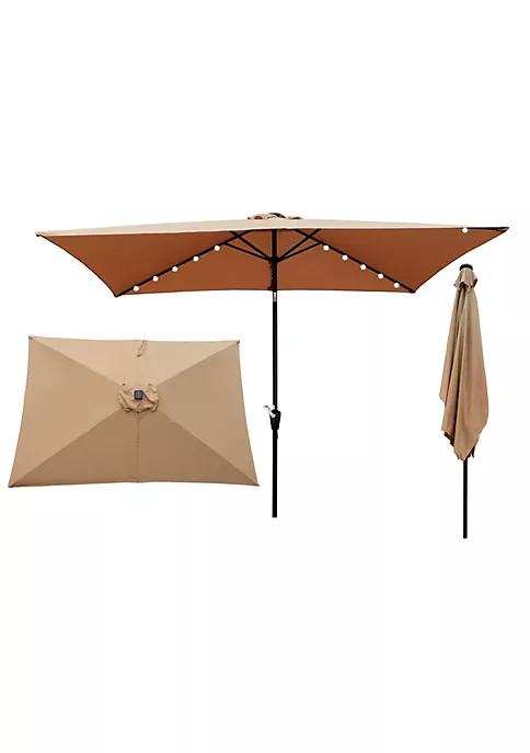 Yeah Depot 10 x 6.5ft Rectangular Patio Umbrella Outdoor Market Umbrellas with Crank 5 Yeah Depot 10 x 6.5ft Rectangular Patio Umbrella Outdoor Market Umbrellas with Crank - Image 3