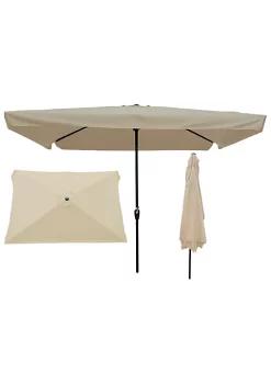 Yeah Depot 10 x 6.5ft Rectangular Patio Umbrella Outdoor Market Umbrellas with Crank
