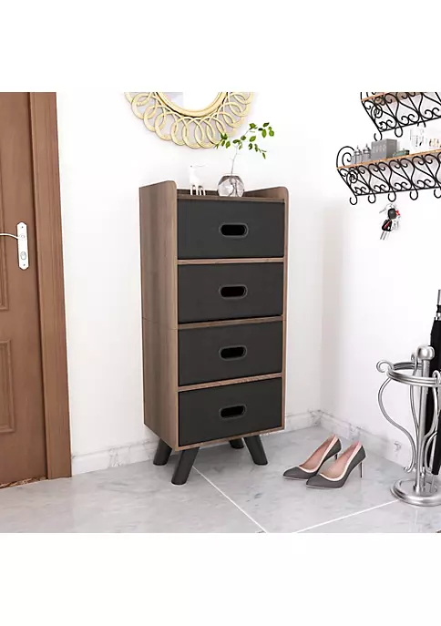 Yeah Depot 4 Drawer Fabric Dresser Storage Tower, 4-Tier Wide Drawer Dresser, Fabric Storage 5 Yeah Depot 4 Drawer Fabric Dresser Storage Tower, 4-Tier Wide Drawer Dresser, Fabric Storage - Image 3