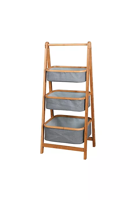 Yeah Depot Living Room 3-Tier Storage Rack Bedroom Bamboo Rack 17.5 x 13 x 42.9 inch 4 Yeah Depot Living Room 3-Tier Storage Rack Bedroom Bamboo Rack 17.5 x 13 x 42.9 inch - Image 2