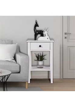 Yeah Depot White Bathroom Floor-standing Storage Table with a Drawer YF -US Luxury Inn Sales 2023 Belk 661