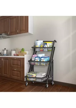 Yeah Depot 3-Tier Folding Rolling Cart Kitchen/Bedroom/Living Room/Bathroom 8 Yeah Depot 3-Tier Folding Rolling Cart Kitchen/Bedroom/Living Room/Bathroom -US Luxury Inn Sales 2023 Belk 664