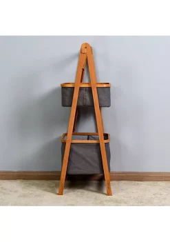 Yeah Depot Living Room 2-Tier Storage Rack Bedroom Bamboo Rack 17.32 x 13 x 38.9 inch -US Luxury Inn Sales 2023 Belk 671