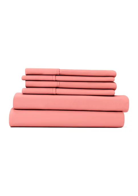 Luxury Inn Luxury Ultra Soft 6 Piece Solid Bed Sheet Set 4 Luxury Inn Luxury Ultra Soft 6 Piece Solid Bed Sheet Set - Image 2