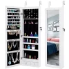 Yeah Depot Fashion Simple Jewelry Storage Mirror Cabinet With LED Lights Can Be Hung On The Door Or Wall