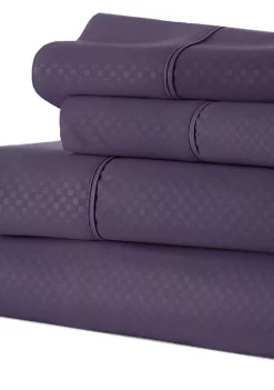 Luxury Inn Premium Checkered Embossed Bed Sheet Set -US Luxury Inn Sales 2023 Belk 775