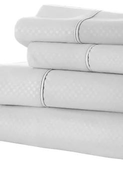 Luxury Inn Premium Checkered Embossed Bed Sheet Set -US Luxury Inn Sales 2023 Belk 776