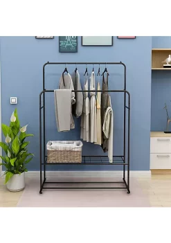 Yeah Depot Garment Rack Freestanding Hanger Double Rods Multi-functional Bedroom Clothing -US Luxury Inn Sales 2023 Belk 79