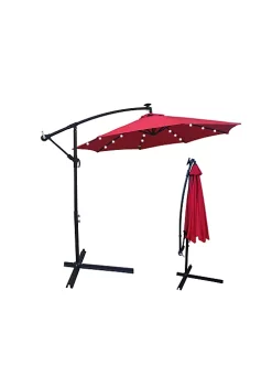 Yeah Depot 10 ft Outdoor Patio Umbrella Solar Powered LED Lighted 8 Ribs Umbrella -US Luxury Inn Sales 2023 Belk 87