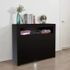 Yeah Depot Living Room Sideboard Storage Cabinet Black High Gloss with LED Light, Modern -US Luxury Inn Sales 2023 Belk 88
