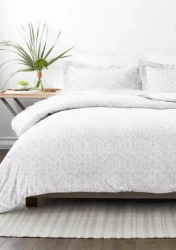 Luxury Inn Premium Ultra Soft Burst of Vines Print Duvet Cover Set -US Luxury Inn Sales 2023 Belk 896