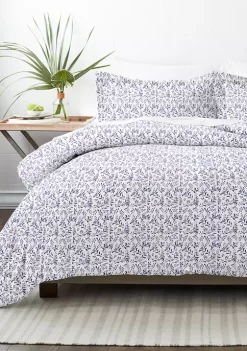 Luxury Inn Premium Ultra Soft Burst of Vines Print Duvet Cover Set -US Luxury Inn Sales 2023 Belk 897