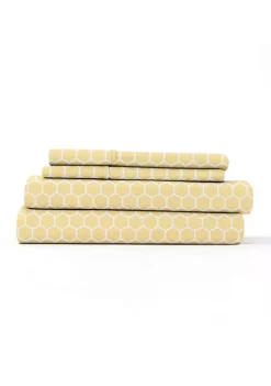 Luxury Inn Ultra Soft Honeycomb Pattern Bed Sheet Set -US Luxury Inn Sales 2023 Belk 925