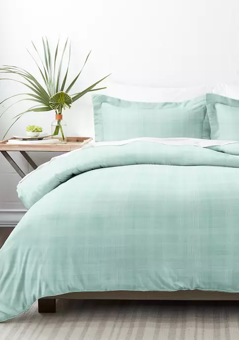 Luxury Inn Premium Ultra Soft Thatch Pattern 3 Piece Duvet Cover Set 9 Luxury Inn Premium Ultra Soft Thatch Pattern 3 Piece Duvet Cover Set - Image 7