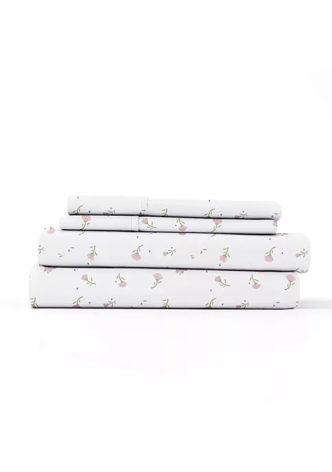 Luxury Inn Premium Ultra Soft Floral Pattern Bed Sheet Set 4 Luxury Inn Premium Ultra Soft Floral Pattern Bed Sheet Set - Image 2