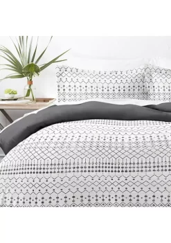 Luxury Inn Premium Ultra Soft Etched Gate Pattern 3 Piece Reversible Duvet Cover Set -US Luxury Inn Sales 2023 Belk 946