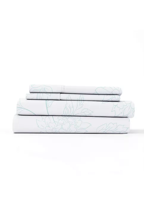 Luxury Inn Premium Ultra Soft Vine Pattern Bed Sheet Set 4 Luxury Inn Premium Ultra Soft Vine Pattern Bed Sheet Set - Image 2