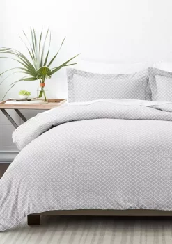 Luxury Inn Premium Ultra Soft Quatrefoil Pattern Duvet Cover Set -US Luxury Inn Sales 2023 Belk 990
